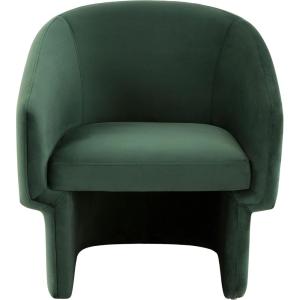 SAFAVIEH Couture Collection Susie Navy Velvet Barrel Back Accent Chair (Fully Assembled)(Forest Green)