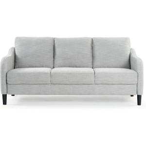 SAFAVIEH Couture Furniture Collection Edalynn Modern Cream 3-Seater Sofa(Light Grey)