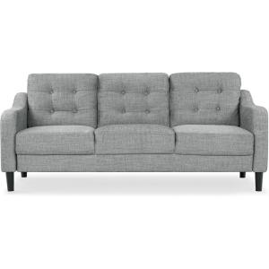 SAFAVIEH Couture Furniture Collection Nathaniel Cream Tufted 3-Seater Sofa(Grey)