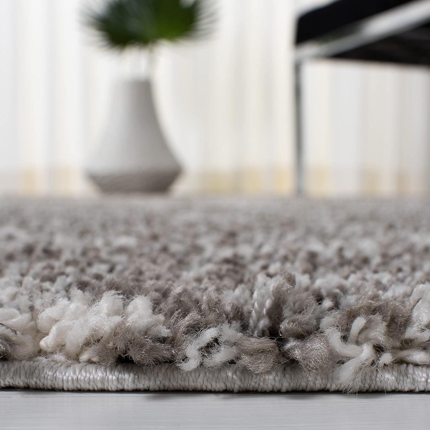 image:imageSAFAVIEH Area Rug 8x10 Arizona Shag Collection Large Dark Grey amp Ivory Moroccan Boho Design NonShedding amp Easy to Clean Plush Pile Ideal for Living Room Bedroom Dining Space ASG743GBrownIvory