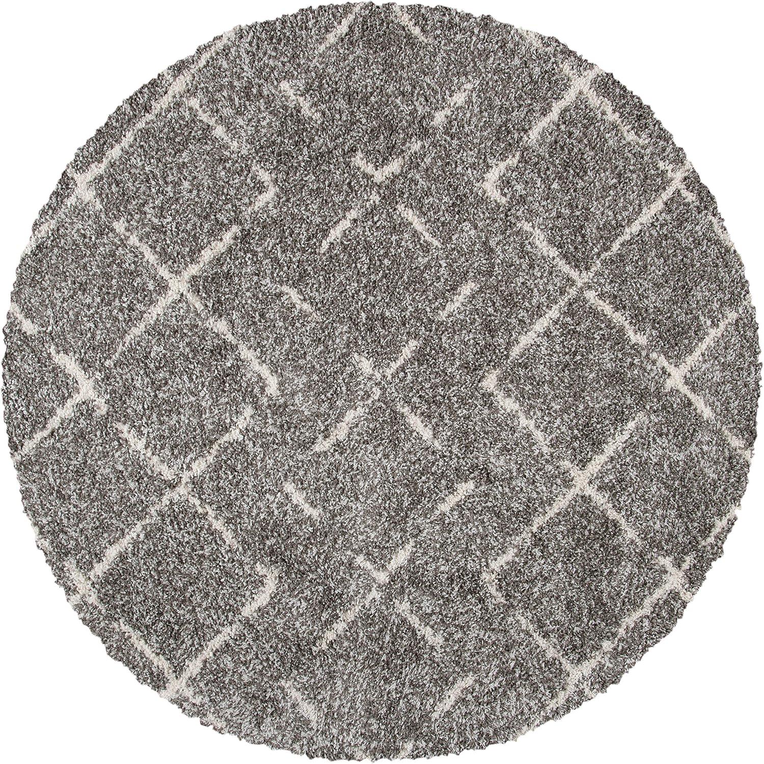 image:imageSAFAVIEH Area Rug 8x10 Arizona Shag Collection Large Dark Grey amp Ivory Moroccan Boho Design NonShedding amp Easy to Clean Plush Pile Ideal for Living Room Bedroom Dining Space ASG743GBrownIvory