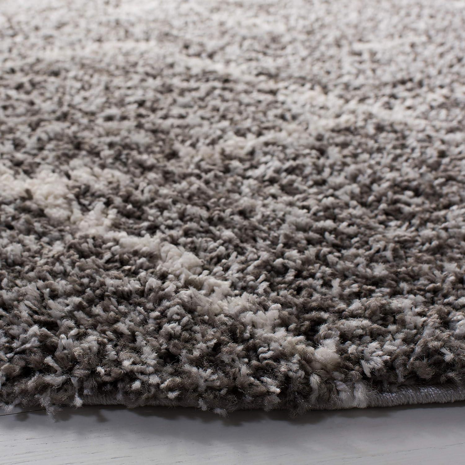image:imageSAFAVIEH Area Rug 8x10 Arizona Shag Collection Large Dark Grey amp Ivory Moroccan Boho Design NonShedding amp Easy to Clean Plush Pile Ideal for Living Room Bedroom Dining Space ASG743GBrownIvory