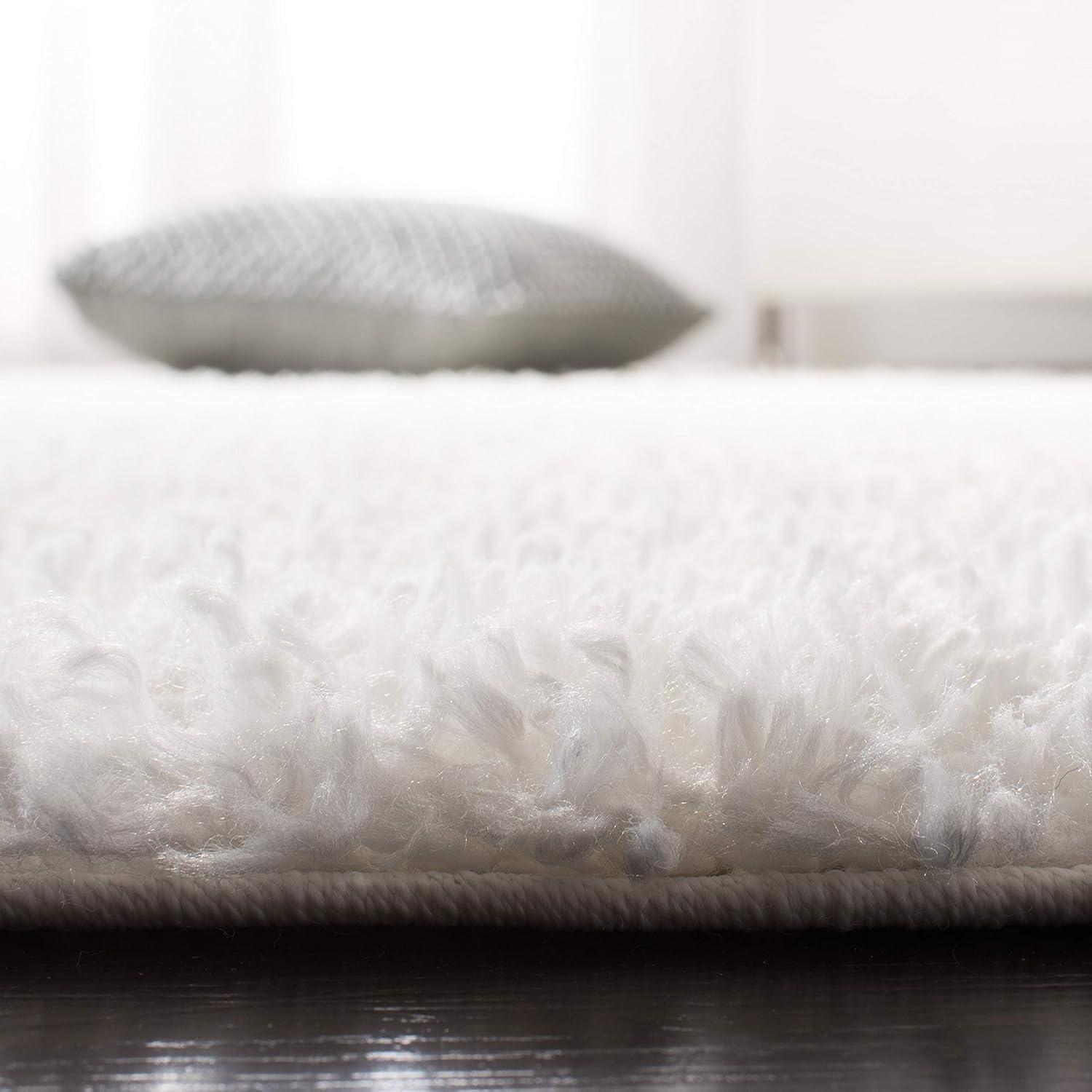 image:imageSAFAVIEH Area Rug 8x10 August Shag Collection Large Beige Solid Pattern NonShedding amp Easy Cleaning Plush Thick Pile Ideal for Living Room Bedroom Dining Space AUG200DWhite