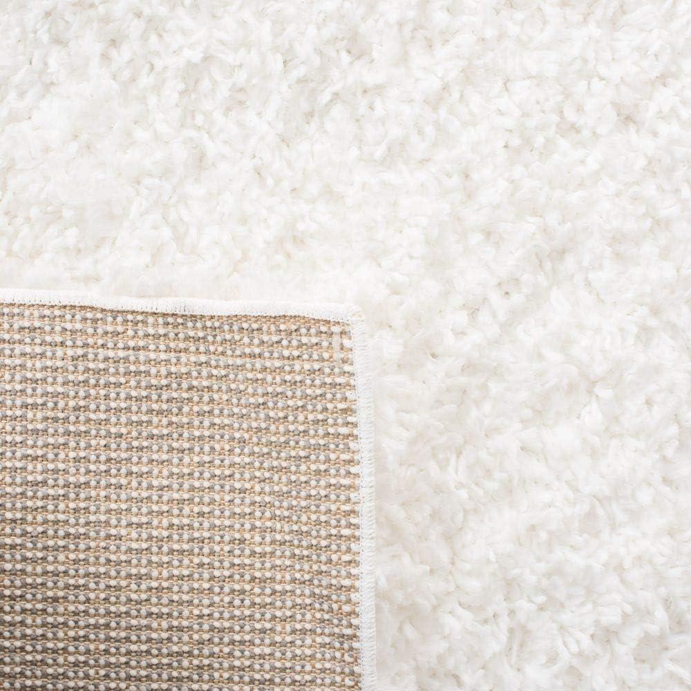 image:imageSAFAVIEH Area Rug 8x10 August Shag Collection Large Beige Solid Pattern NonShedding amp Easy Cleaning Plush Thick Pile Ideal for Living Room Bedroom Dining Space AUG200DWhite