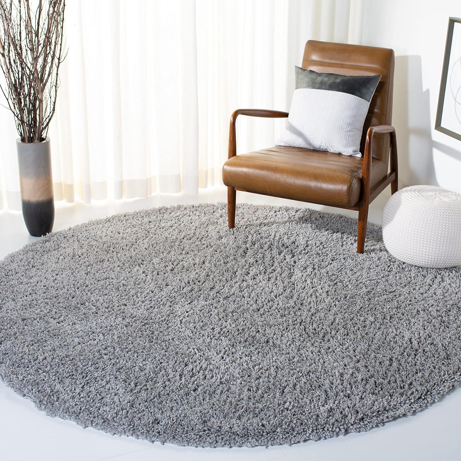image:imageSAFAVIEH Area Rug 8x10 August Shag Collection Large Beige Solid Pattern NonShedding amp Easy Cleaning Plush Thick Pile Ideal for Living Room Bedroom Dining Space AUG200DSilver