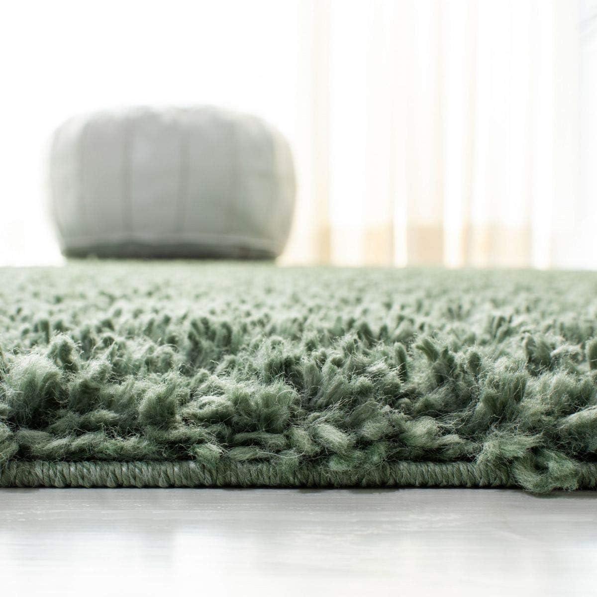 image:imageSAFAVIEH Area Rug 8x10 August Shag Collection Large Beige Solid Pattern NonShedding amp Easy Cleaning Plush Thick Pile Ideal for Living Room Bedroom Dining Space AUG200DGreen