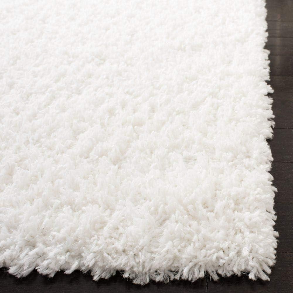 image:imageSAFAVIEH Area Rug 8x10 August Shag Collection Large Beige Solid Pattern NonShedding amp Easy Cleaning Plush Thick Pile Ideal for Living Room Bedroom Dining Space AUG200DWhite