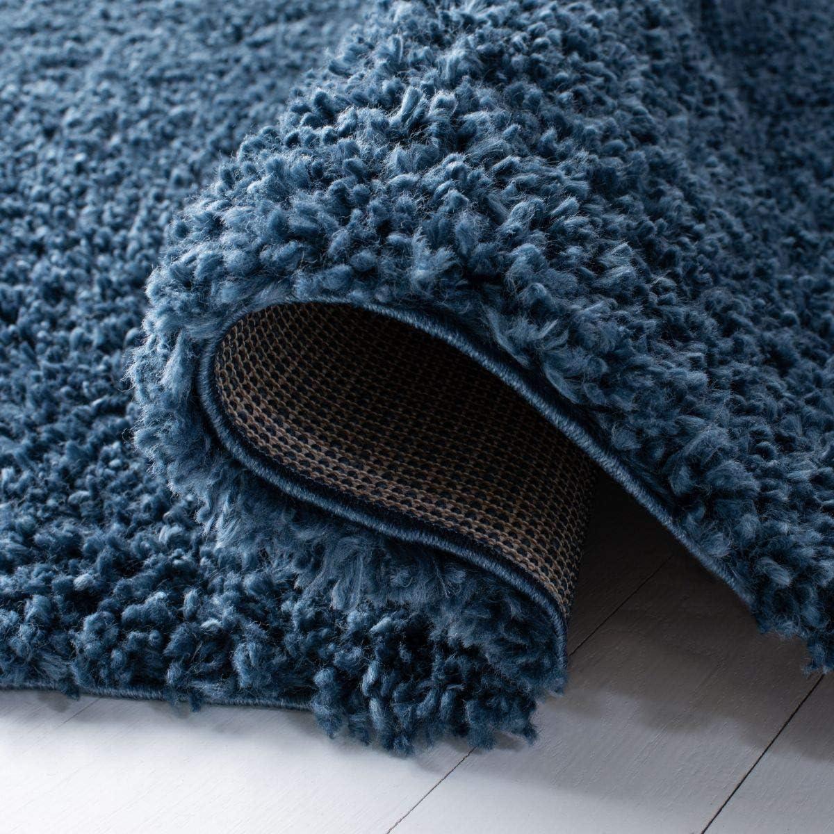 image:imageSAFAVIEH Area Rug 8x10 August Shag Collection Large Beige Solid Pattern NonShedding amp Easy Cleaning Plush Thick Pile Ideal for Living Room Bedroom Dining Space AUG200DNavy