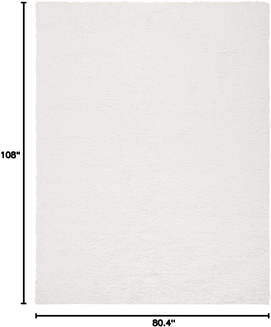image:imageSAFAVIEH Area Rug 8x10 August Shag Collection Large Beige Solid Pattern NonShedding amp Easy Cleaning Plush Thick Pile Ideal for Living Room Bedroom Dining Space AUG200DWhite