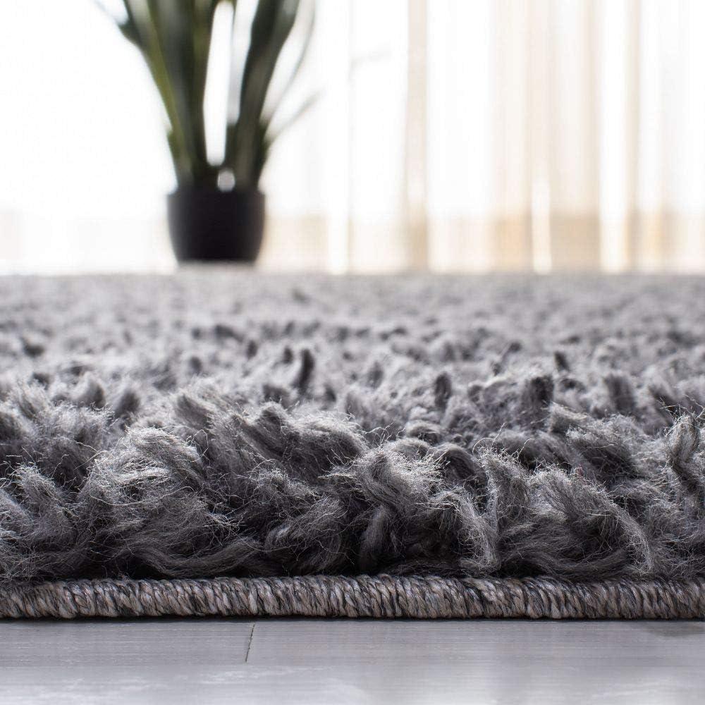 image:imageSAFAVIEH Area Rug 8x10 August Shag Collection Large Beige Solid Pattern NonShedding amp Easy Cleaning Plush Thick Pile Ideal for Living Room Bedroom Dining Space AUG200DCharcoal