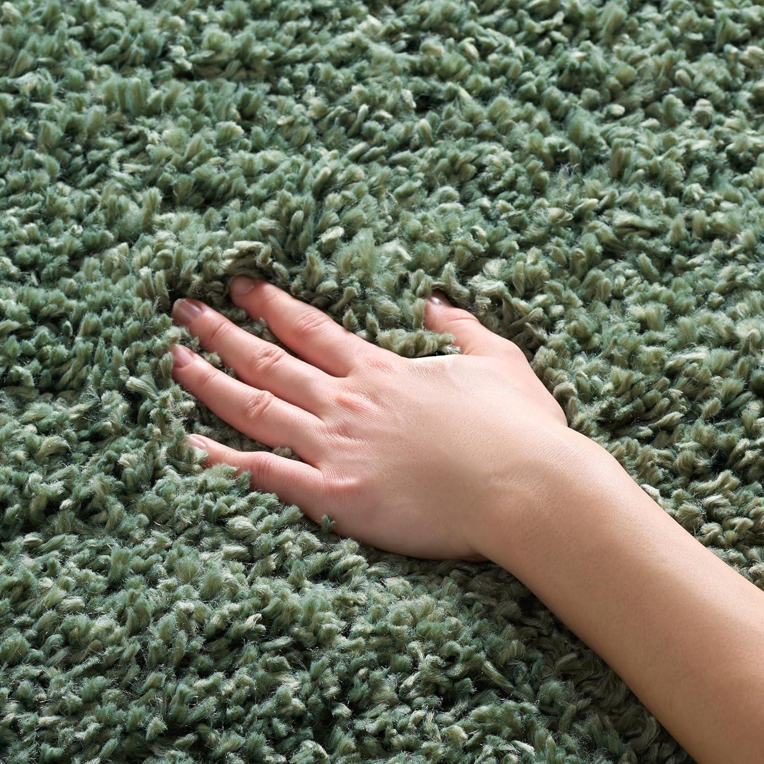 image:imageSAFAVIEH Area Rug 8x10 August Shag Collection Large Beige Solid Pattern NonShedding amp Easy Cleaning Plush Thick Pile Ideal for Living Room Bedroom Dining Space AUG200DGreen