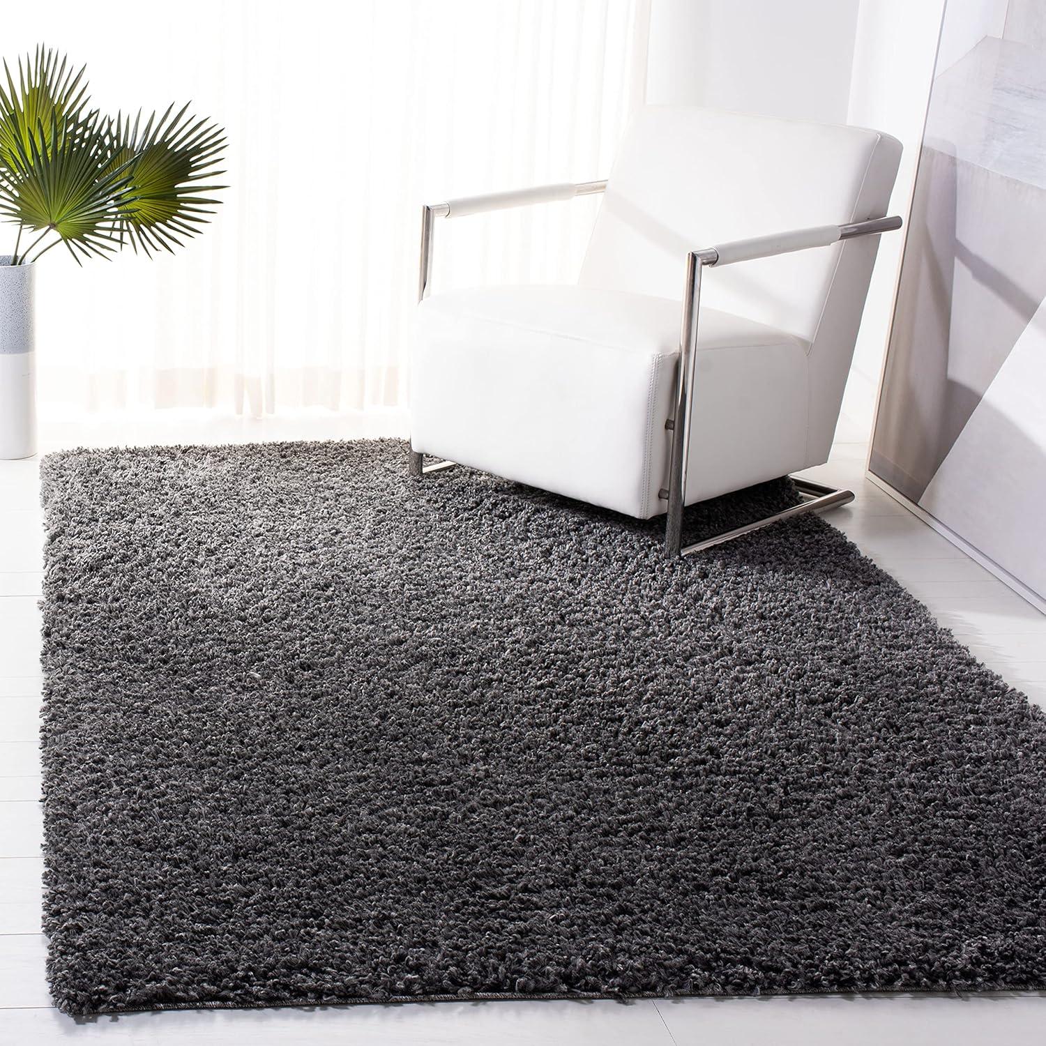 image:imageSAFAVIEH Area Rug 8x10 August Shag Collection Large Beige Solid Pattern NonShedding amp Easy Cleaning Plush Thick Pile Ideal for Living Room Bedroom Dining Space AUG200DCharcoal