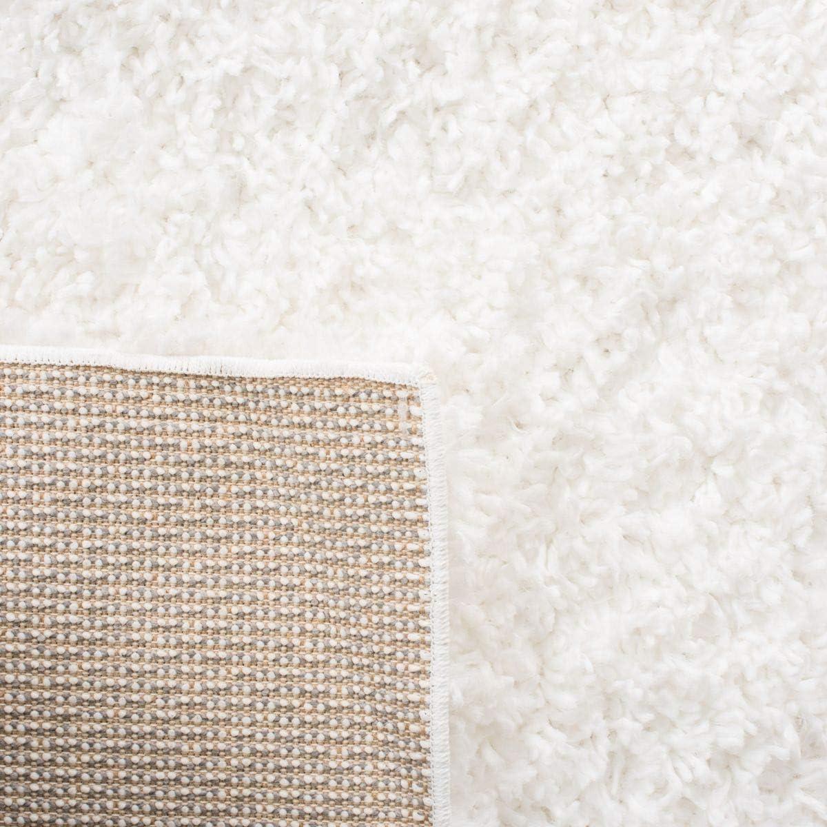image:imageSAFAVIEH Area Rug 8x10 August Shag Collection Large Beige Solid Pattern NonShedding amp Easy Cleaning Plush Thick Pile Ideal for Living Room Bedroom Dining Space AUG200DWhite
