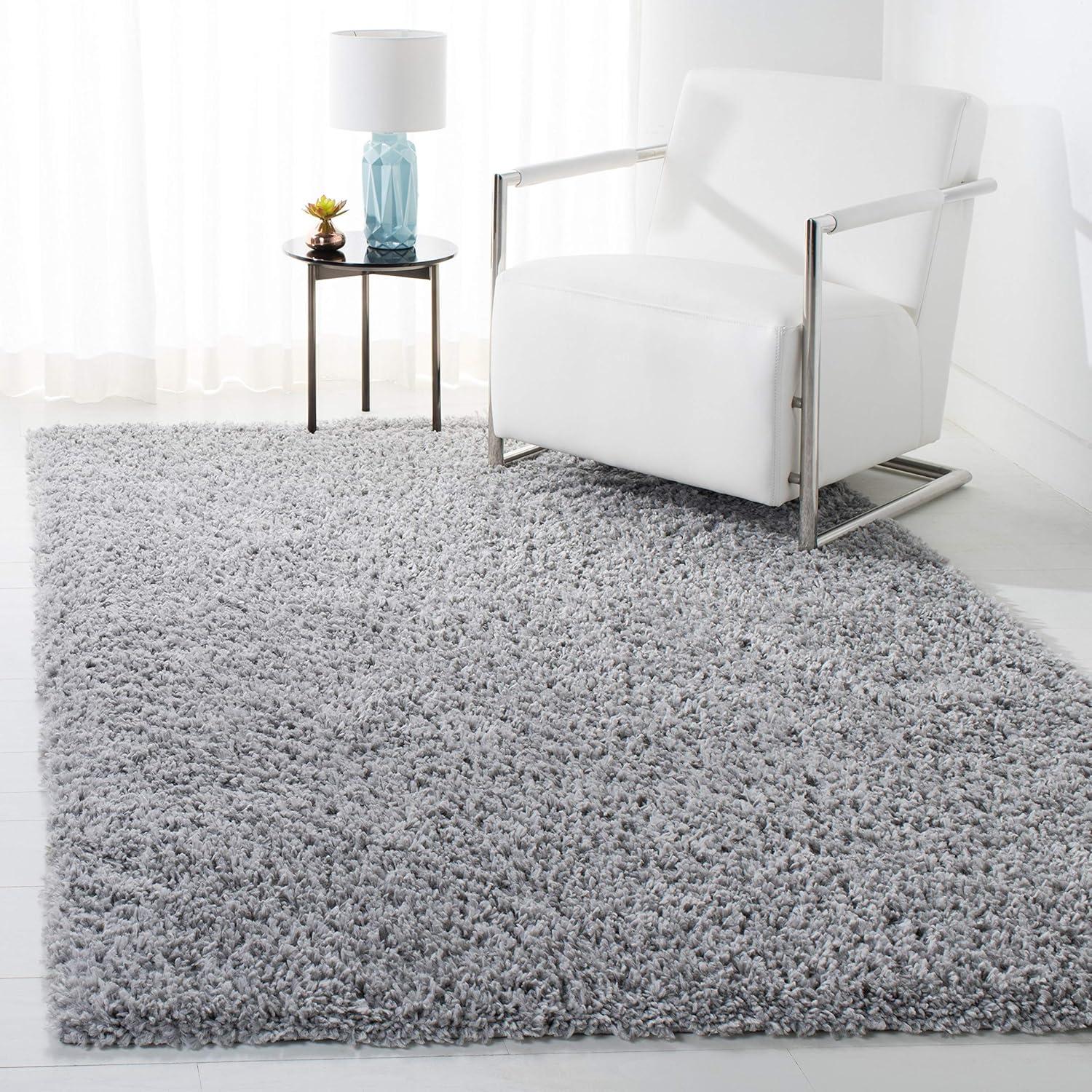 image:imageSAFAVIEH Area Rug 8x10 August Shag Collection Large Beige Solid Pattern NonShedding amp Easy Cleaning Plush Thick Pile Ideal for Living Room Bedroom Dining Space AUG200DSilver