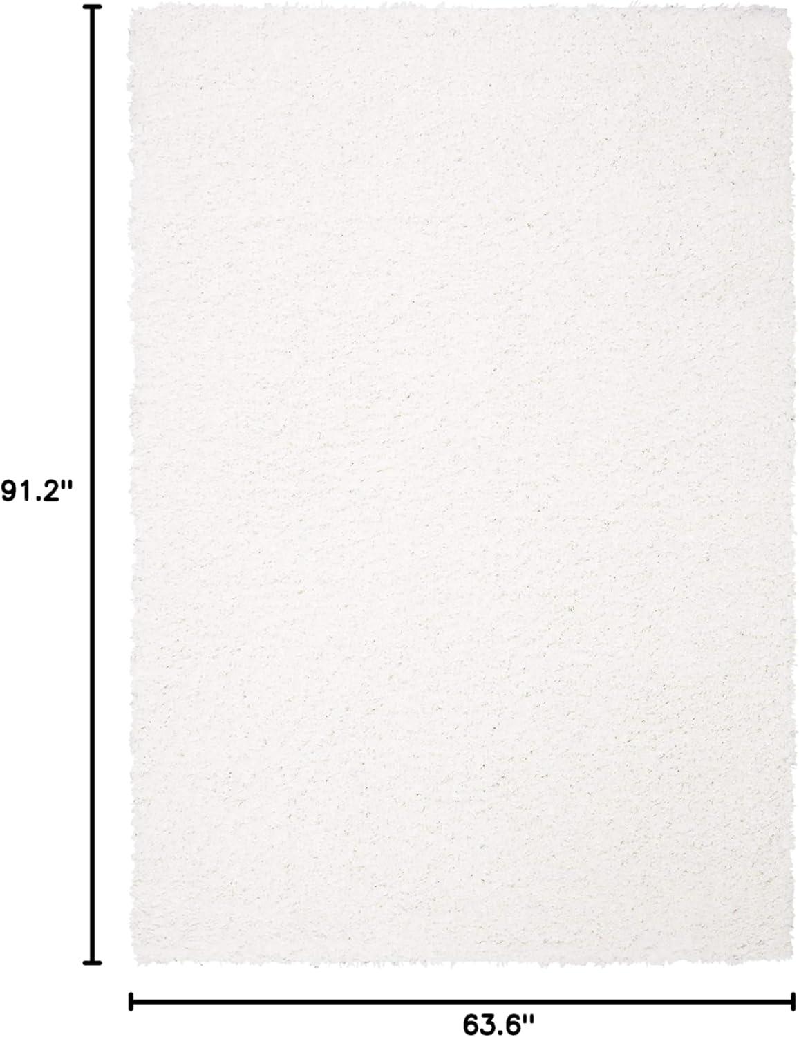 image:imageSAFAVIEH Area Rug 8x10 August Shag Collection Large Beige Solid Pattern NonShedding amp Easy Cleaning Plush Thick Pile Ideal for Living Room Bedroom Dining Space AUG200DWhite