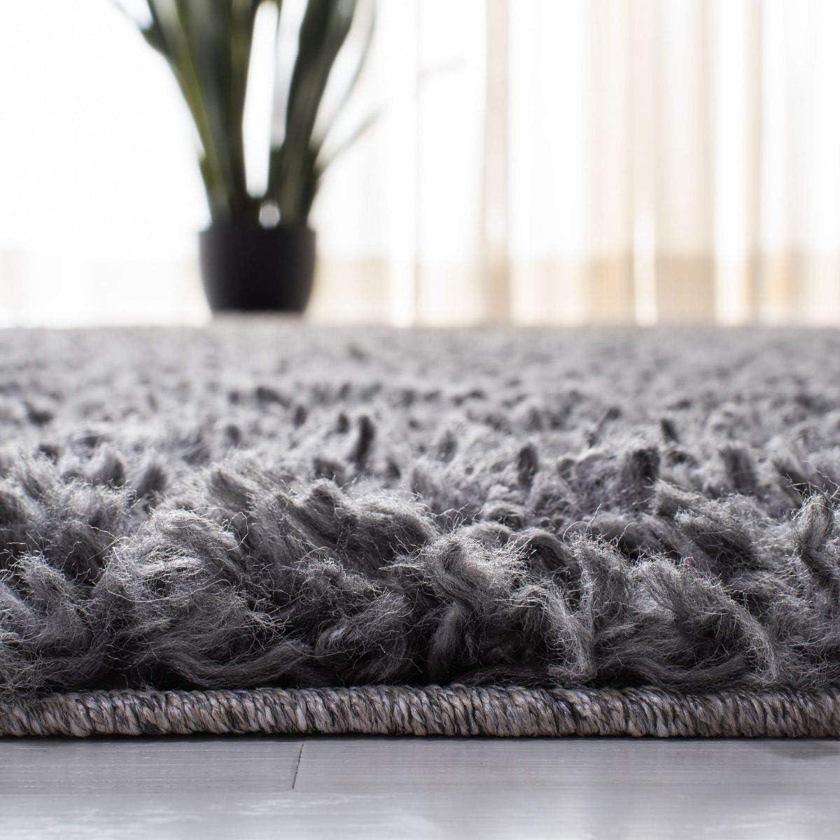 image:imageSAFAVIEH Area Rug 8x10 August Shag Collection Large Beige Solid Pattern NonShedding amp Easy Cleaning Plush Thick Pile Ideal for Living Room Bedroom Dining Space AUG200DCharcoal