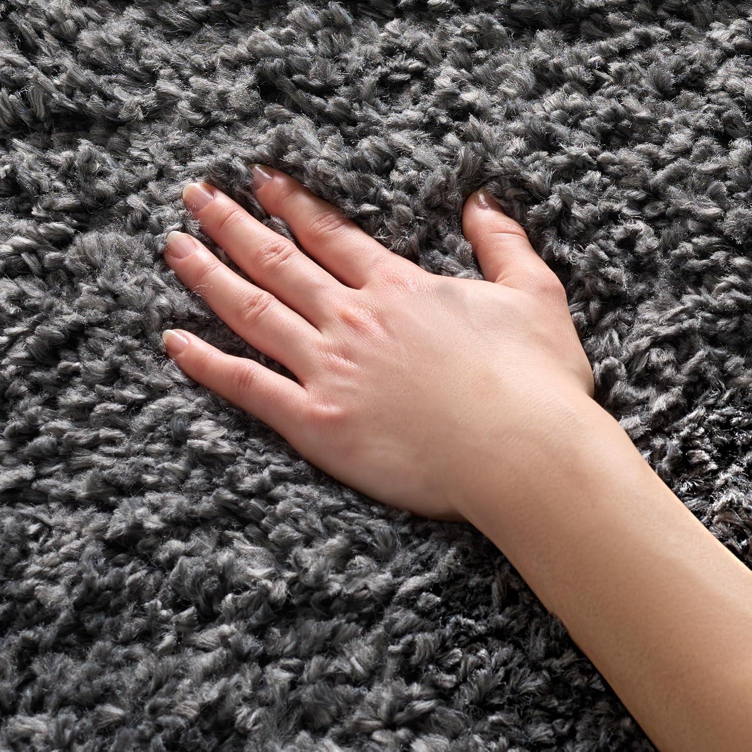 image:imageSAFAVIEH Area Rug 8x10 August Shag Collection Large Beige Solid Pattern NonShedding amp Easy Cleaning Plush Thick Pile Ideal for Living Room Bedroom Dining Space AUG200DCharcoal