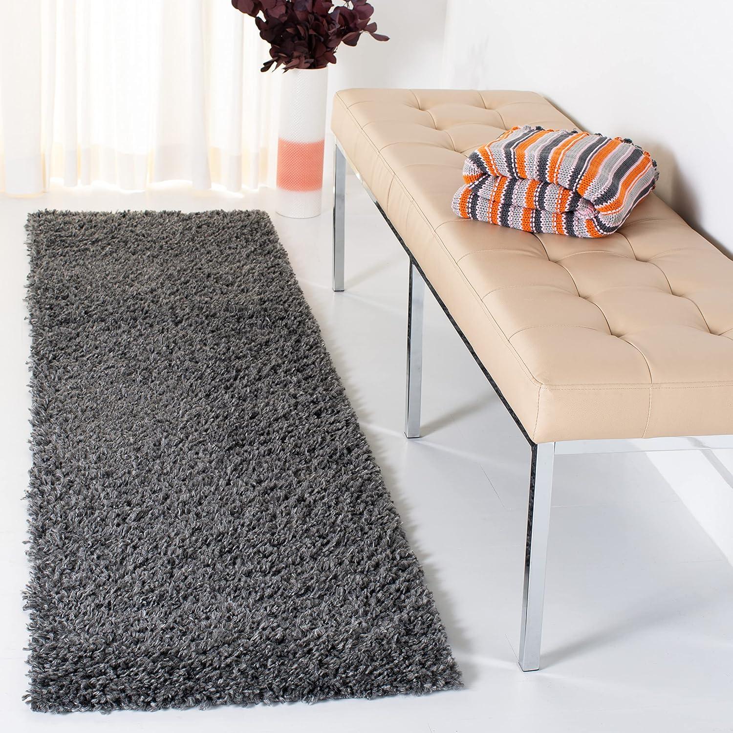image:imageSAFAVIEH Area Rug 8x10 August Shag Collection Large Beige Solid Pattern NonShedding amp Easy Cleaning Plush Thick Pile Ideal for Living Room Bedroom Dining Space AUG200DCharcoal