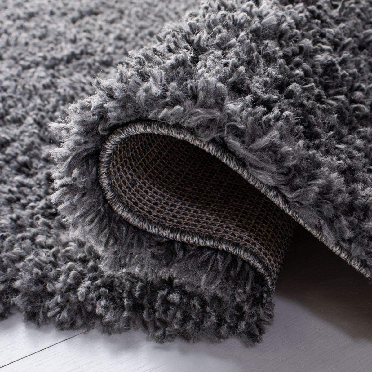 image:imageSAFAVIEH Area Rug 8x10 August Shag Collection Large Beige Solid Pattern NonShedding amp Easy Cleaning Plush Thick Pile Ideal for Living Room Bedroom Dining Space AUG200DCharcoal