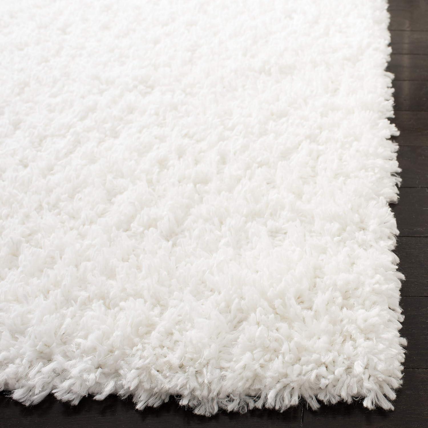 image:imageSAFAVIEH Area Rug 8x10 August Shag Collection Large Beige Solid Pattern NonShedding amp Easy Cleaning Plush Thick Pile Ideal for Living Room Bedroom Dining Space AUG200DWhite