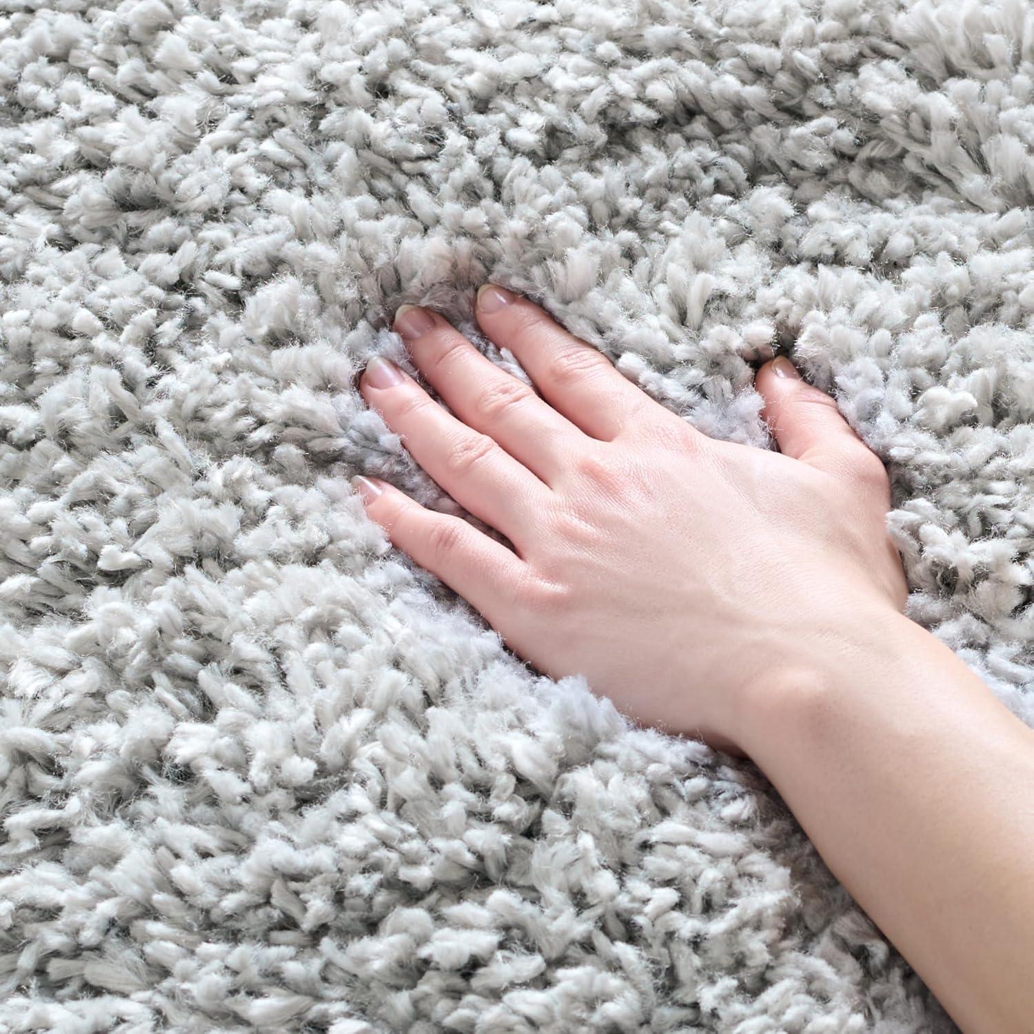 image:imageSAFAVIEH Area Rug 8x10 August Shag Collection Large Beige Solid Pattern NonShedding amp Easy Cleaning Plush Thick Pile Ideal for Living Room Bedroom Dining Space AUG200DSilver