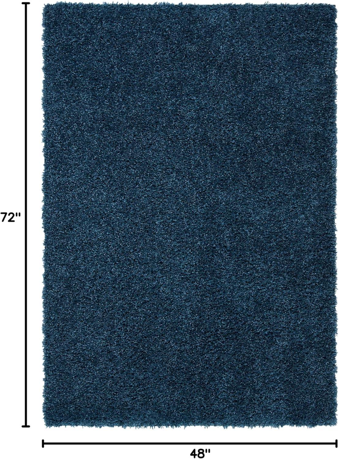 image:imageSAFAVIEH Area Rug 8x10 August Shag Collection Large Beige Solid Pattern NonShedding amp Easy Cleaning Plush Thick Pile Ideal for Living Room Bedroom Dining Space AUG200DNavy