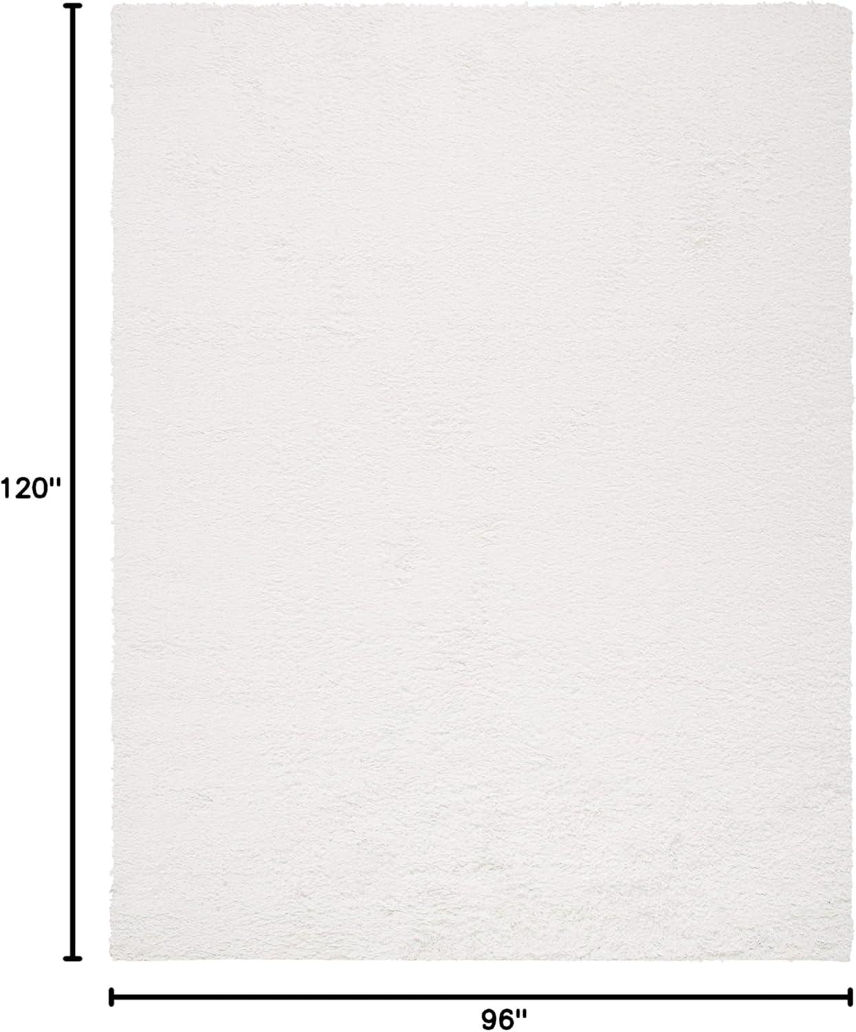 image:imageSAFAVIEH Area Rug 8x10 August Shag Collection Large Beige Solid Pattern NonShedding amp Easy Cleaning Plush Thick Pile Ideal for Living Room Bedroom Dining Space AUG200DWhite