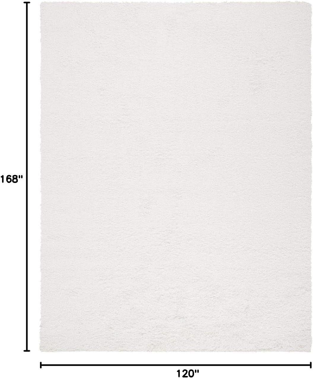 image:imageSAFAVIEH Area Rug 8x10 August Shag Collection Large Beige Solid Pattern NonShedding amp Easy Cleaning Plush Thick Pile Ideal for Living Room Bedroom Dining Space AUG200DWhite