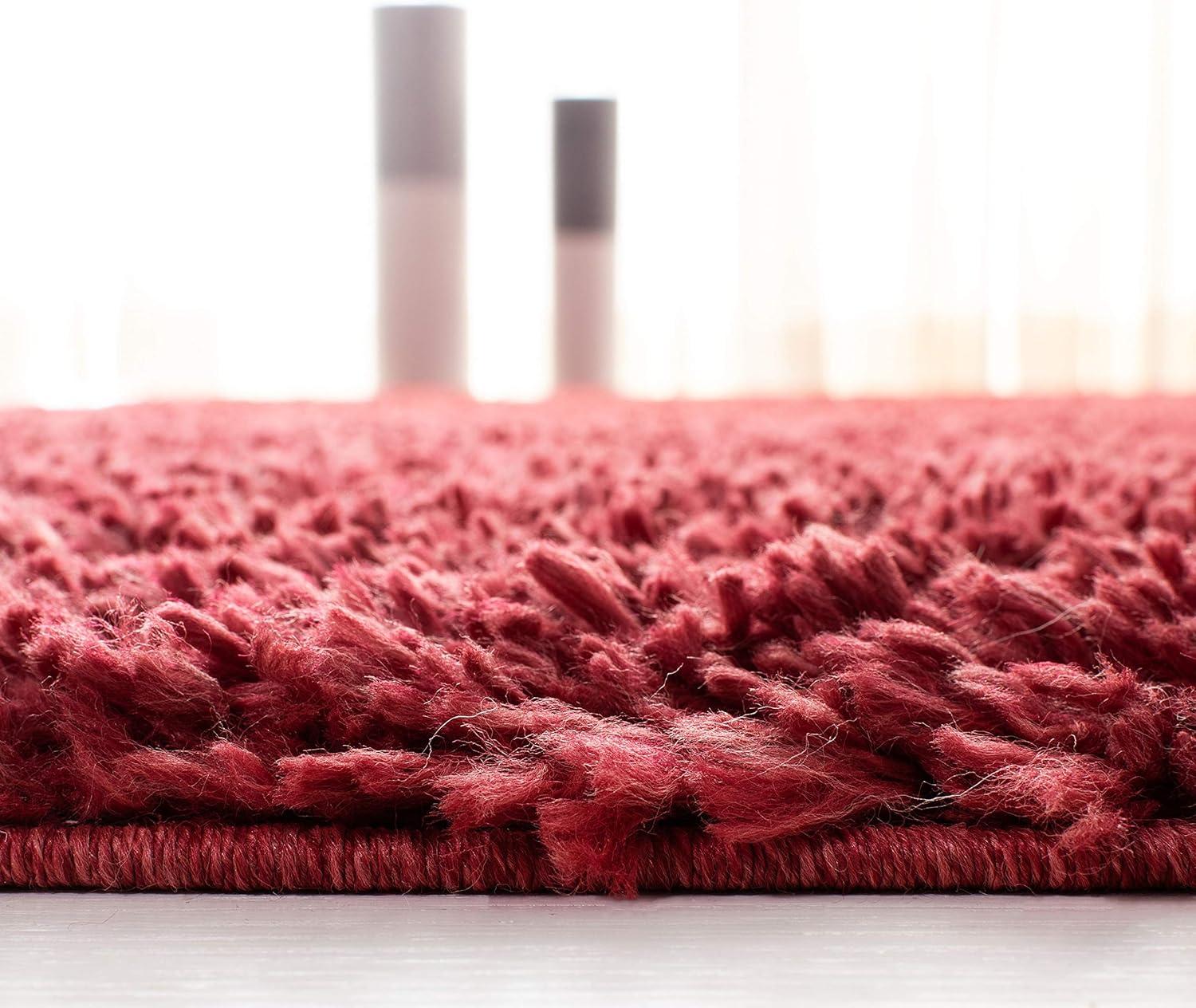 image:imageSAFAVIEH Area Rug 8x10 August Shag Collection Large Beige Solid Pattern NonShedding amp Easy Cleaning Plush Thick Pile Ideal for Living Room Bedroom Dining Space AUG200DRed