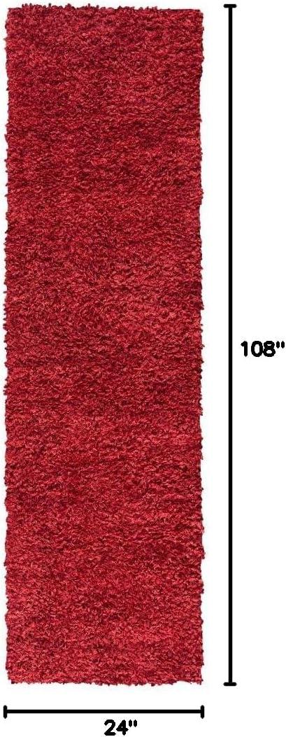 image:imageSAFAVIEH Area Rug 8x10 August Shag Collection Large Beige Solid Pattern NonShedding amp Easy Cleaning Plush Thick Pile Ideal for Living Room Bedroom Dining Space AUG200DRed