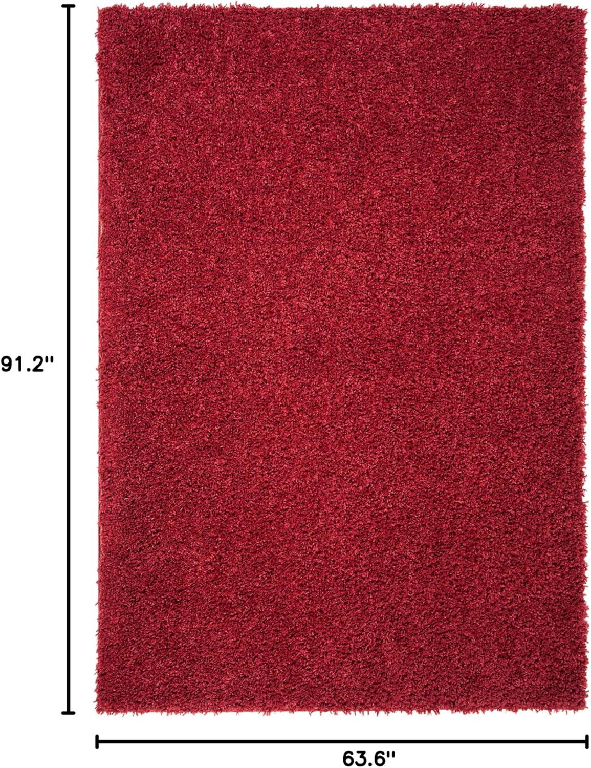 image:imageSAFAVIEH Area Rug 8x10 August Shag Collection Large Beige Solid Pattern NonShedding amp Easy Cleaning Plush Thick Pile Ideal for Living Room Bedroom Dining Space AUG200DRed