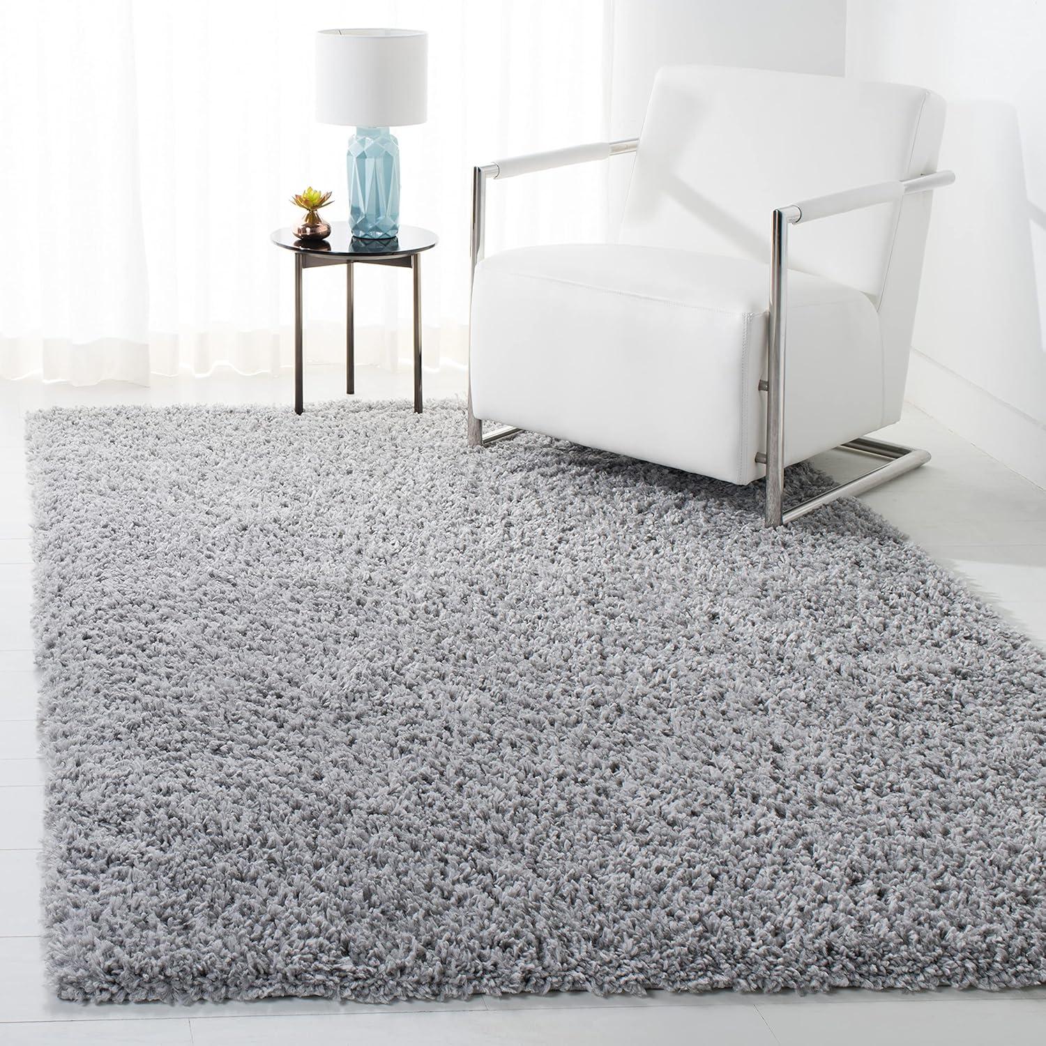 image:imageSAFAVIEH Area Rug 8x10 August Shag Collection Large Beige Solid Pattern NonShedding amp Easy Cleaning Plush Thick Pile Ideal for Living Room Bedroom Dining Space AUG200DSilver