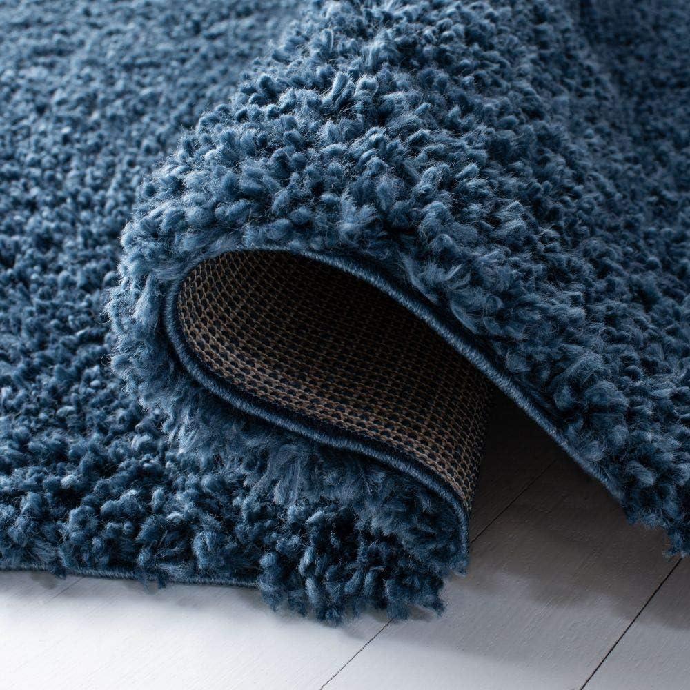 image:imageSAFAVIEH Area Rug 8x10 August Shag Collection Large Beige Solid Pattern NonShedding amp Easy Cleaning Plush Thick Pile Ideal for Living Room Bedroom Dining Space AUG200DNavy