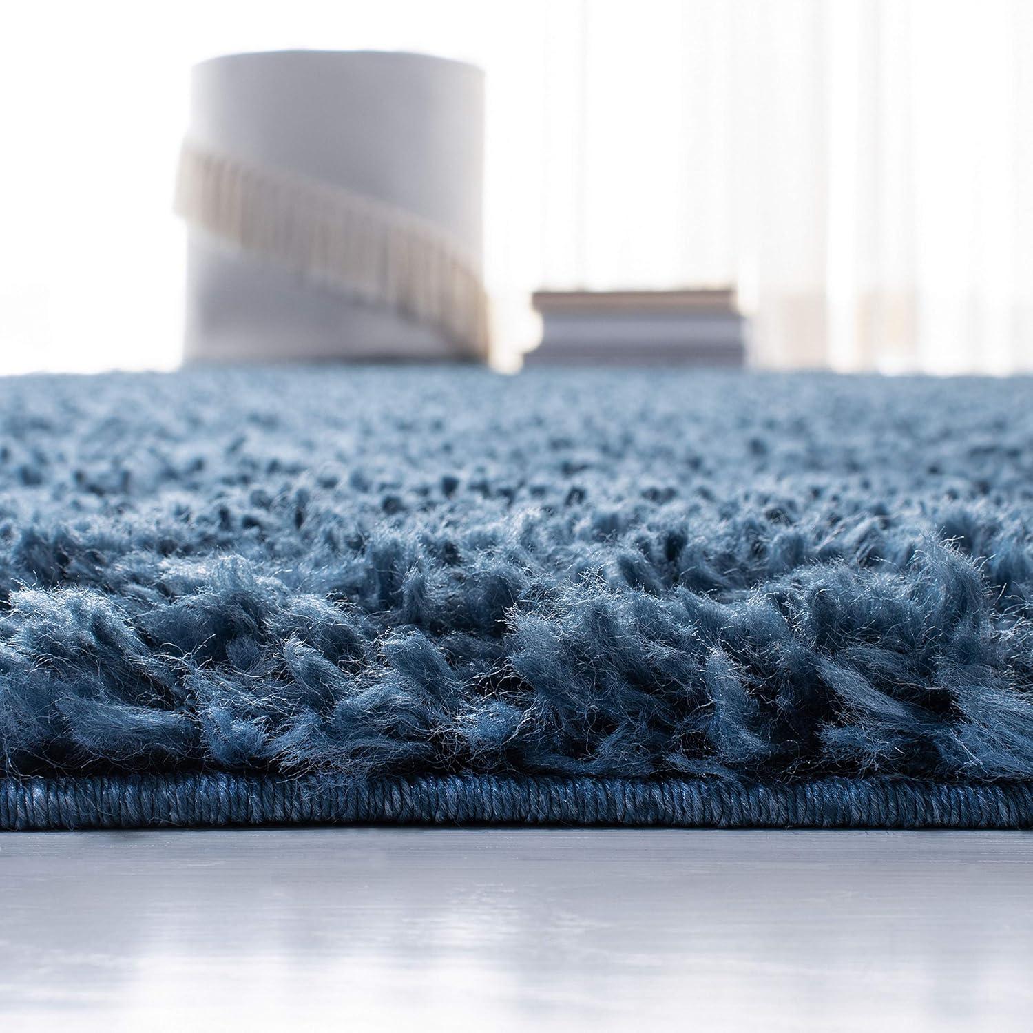 image:imageSAFAVIEH Area Rug 8x10 August Shag Collection Large Beige Solid Pattern NonShedding amp Easy Cleaning Plush Thick Pile Ideal for Living Room Bedroom Dining Space AUG200DNavy