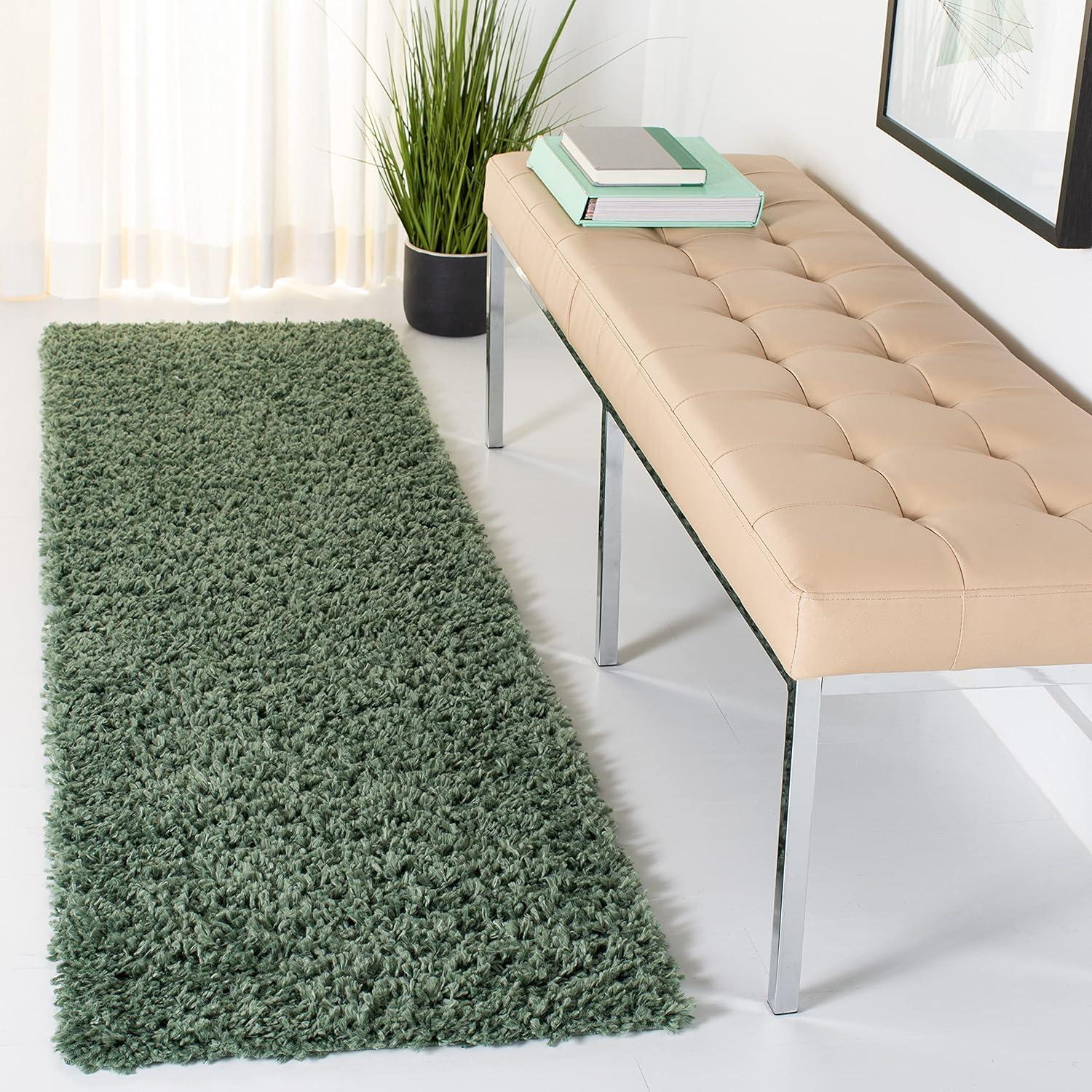 image:imageSAFAVIEH Area Rug 8x10 August Shag Collection Large Beige Solid Pattern NonShedding amp Easy Cleaning Plush Thick Pile Ideal for Living Room Bedroom Dining Space AUG200DGreen