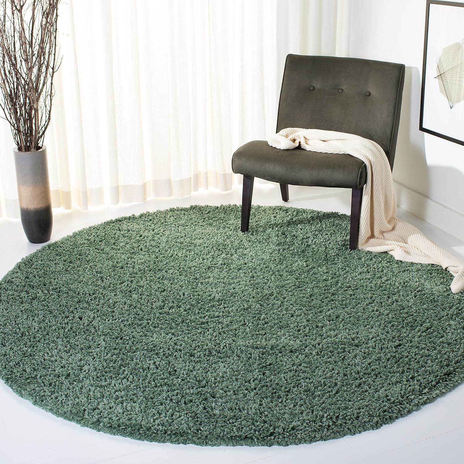 image:imageSAFAVIEH Area Rug 8x10 August Shag Collection Large Beige Solid Pattern NonShedding amp Easy Cleaning Plush Thick Pile Ideal for Living Room Bedroom Dining Space AUG200DGreen