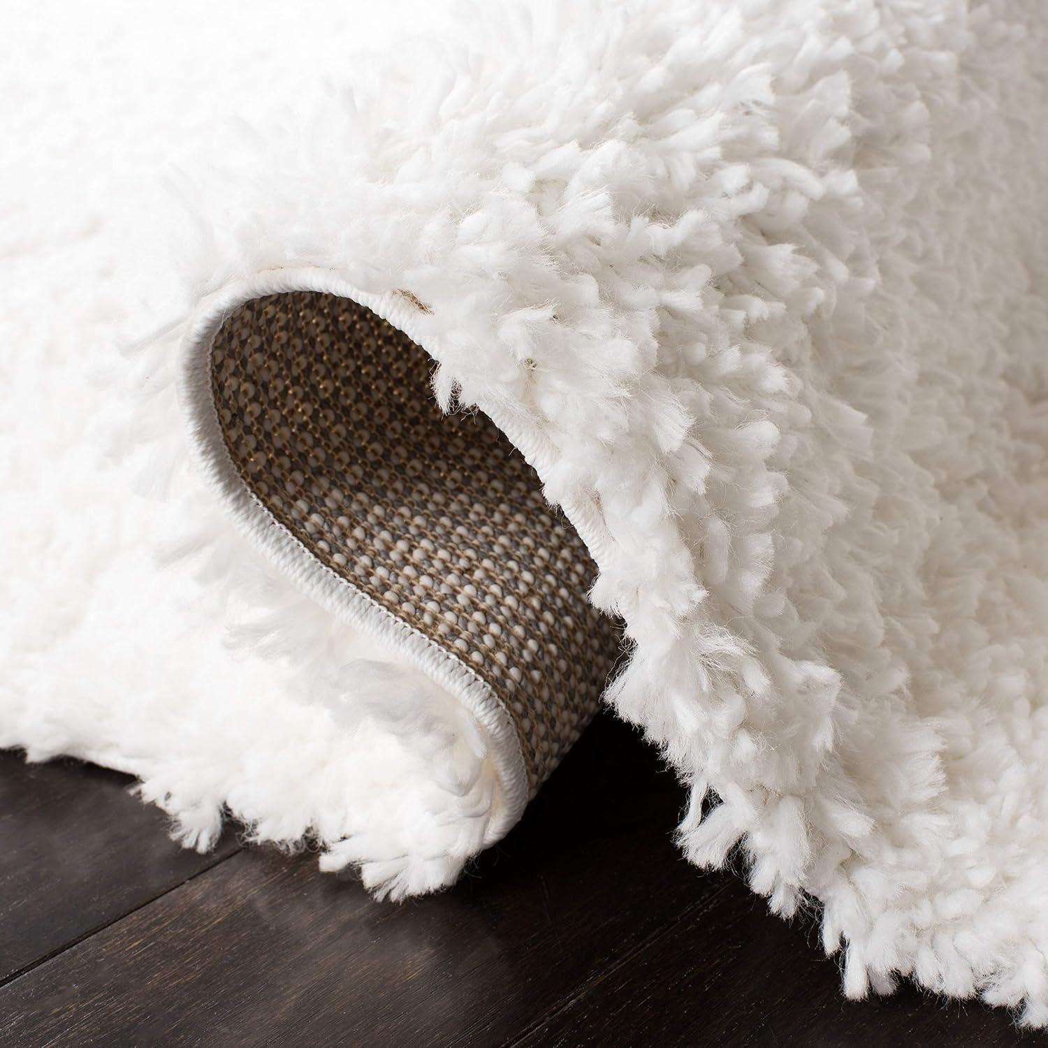 image:imageSAFAVIEH Area Rug 8x10 August Shag Collection Large Beige Solid Pattern NonShedding amp Easy Cleaning Plush Thick Pile Ideal for Living Room Bedroom Dining Space AUG200DWhite
