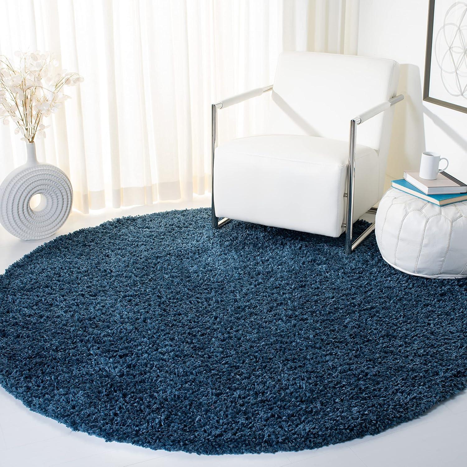 image:imageSAFAVIEH Area Rug 8x10 August Shag Collection Large Beige Solid Pattern NonShedding amp Easy Cleaning Plush Thick Pile Ideal for Living Room Bedroom Dining Space AUG200DNavy