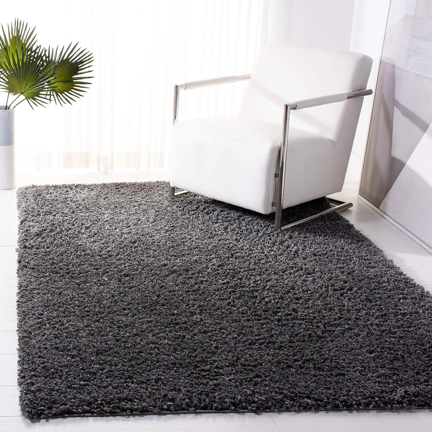 image:imageSAFAVIEH Area Rug 8x10 August Shag Collection Large Beige Solid Pattern NonShedding amp Easy Cleaning Plush Thick Pile Ideal for Living Room Bedroom Dining Space AUG200DCharcoal