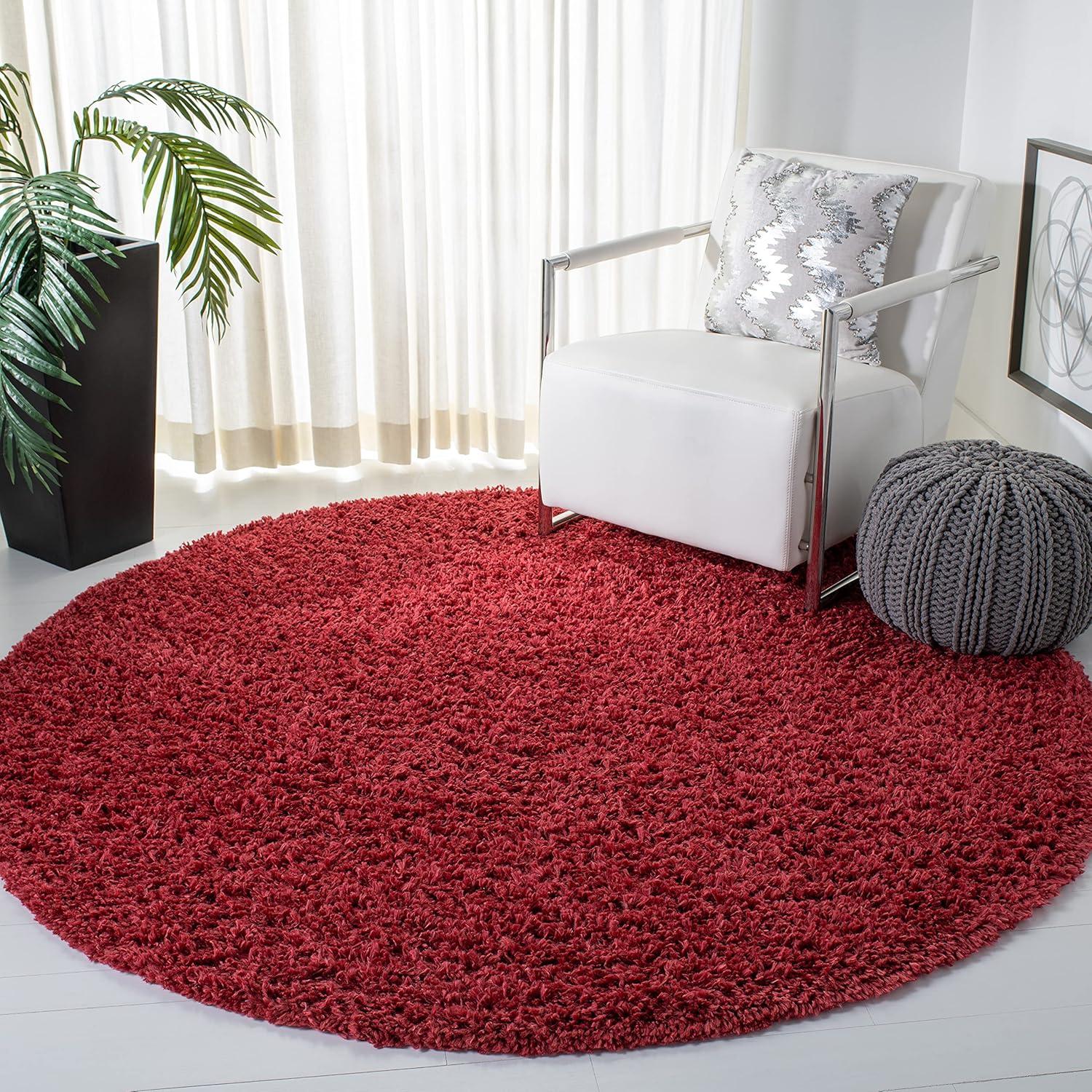 image:imageSAFAVIEH Area Rug 8x10 August Shag Collection Large Beige Solid Pattern NonShedding amp Easy Cleaning Plush Thick Pile Ideal for Living Room Bedroom Dining Space AUG200DRed