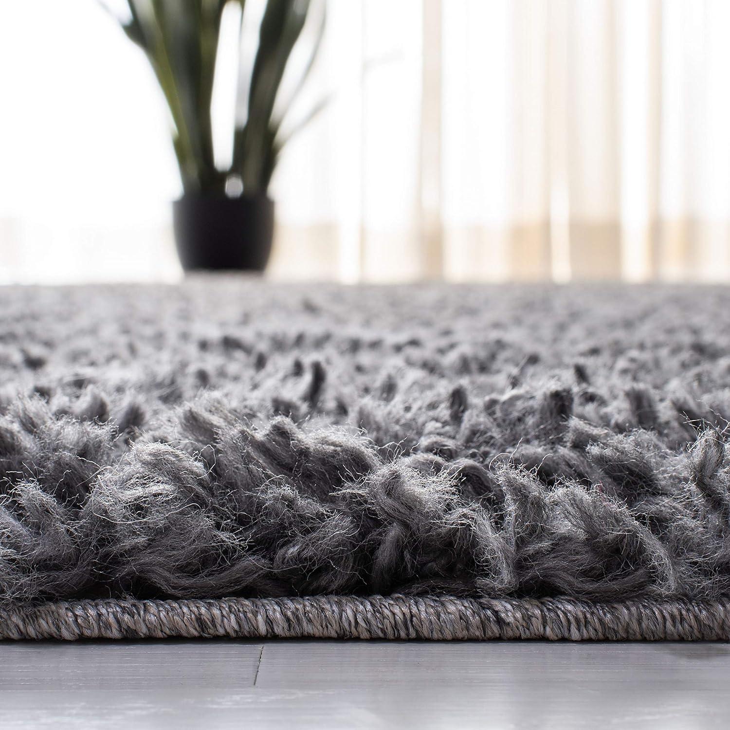 image:imageSAFAVIEH Area Rug 8x10 August Shag Collection Large Beige Solid Pattern NonShedding amp Easy Cleaning Plush Thick Pile Ideal for Living Room Bedroom Dining Space AUG200DCharcoal