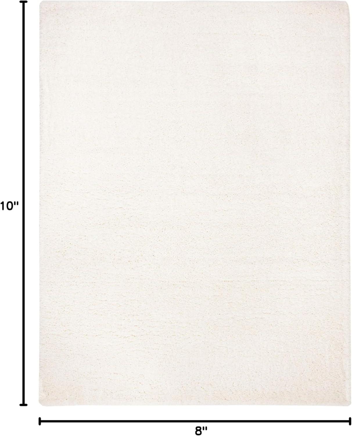 image:imageSAFAVIEH Area Rug 8x10 Fontana Shag Collection Large Grey Solid Pattern NonShedding amp Easy Cleaning Ultra Plush Thick Pile Ideal for Living Room Bedroom Dining Space FNT800FIvory