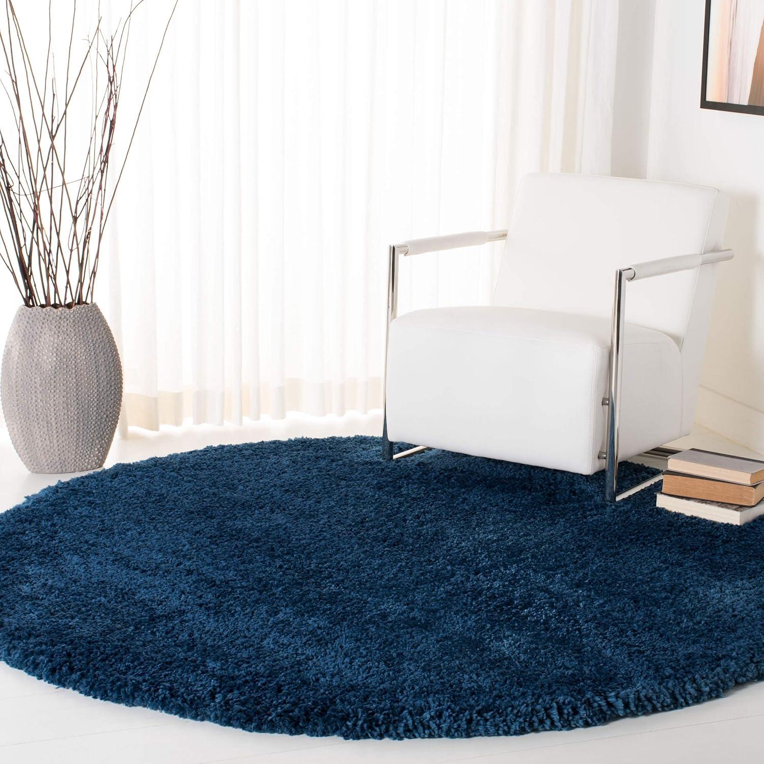 image:imageSAFAVIEH Area Rug 8x10 Fontana Shag Collection Large Grey Solid Pattern NonShedding amp Easy Cleaning Ultra Plush Thick Pile Ideal for Living Room Bedroom Dining Space FNT800FBlue