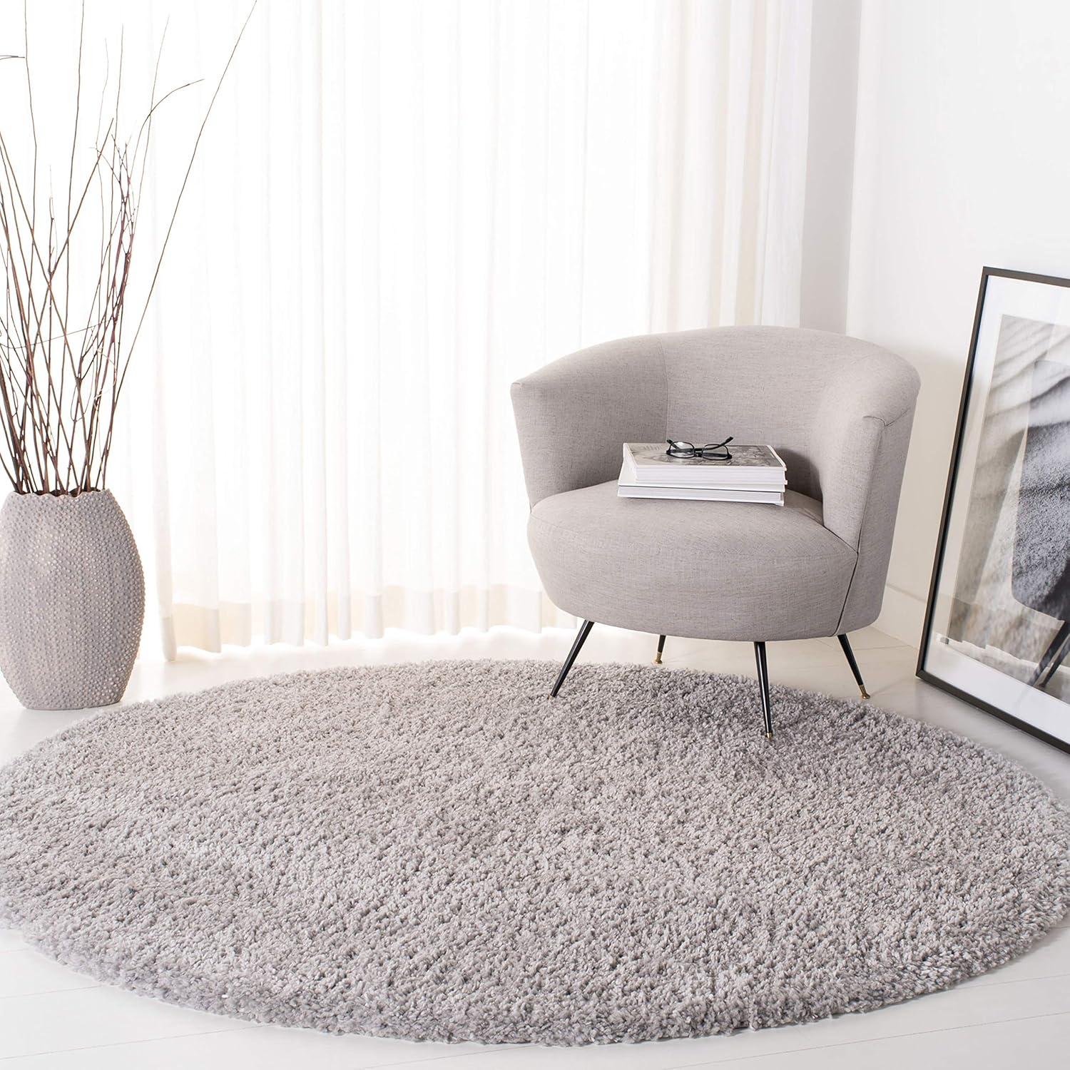 image:imageSAFAVIEH Area Rug 8x10 Fontana Shag Collection Large Grey Solid Pattern NonShedding amp Easy Cleaning Ultra Plush Thick Pile Ideal for Living Room Bedroom Dining Space FNT800FGrey