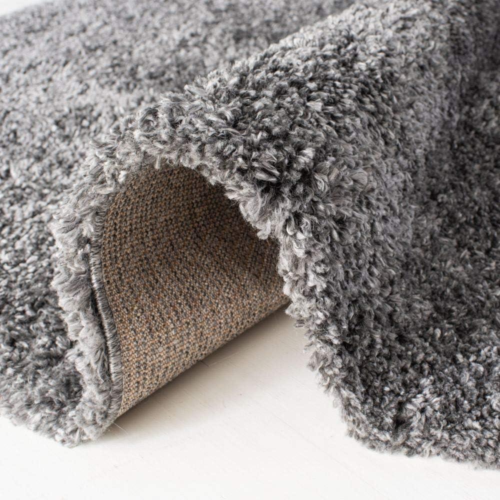 image:imageSAFAVIEH Area Rug 8x10 Fontana Shag Collection Large Grey Solid Pattern NonShedding amp Easy Cleaning Ultra Plush Thick Pile Ideal for Living Room Bedroom Dining Space FNT800FSilver
