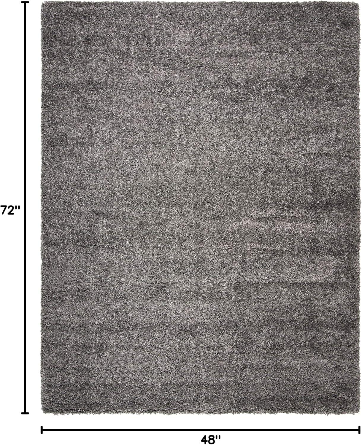 image:imageSAFAVIEH Area Rug 8x10 Fontana Shag Collection Large Grey Solid Pattern NonShedding amp Easy Cleaning Ultra Plush Thick Pile Ideal for Living Room Bedroom Dining Space FNT800FSilver