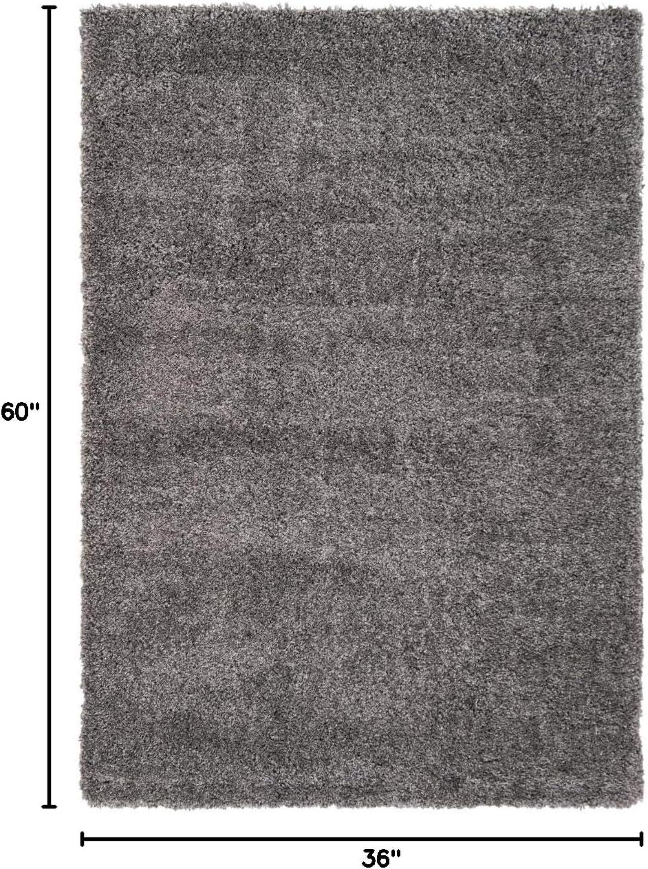 image:imageSAFAVIEH Area Rug 8x10 Fontana Shag Collection Large Grey Solid Pattern NonShedding amp Easy Cleaning Ultra Plush Thick Pile Ideal for Living Room Bedroom Dining Space FNT800FSilver