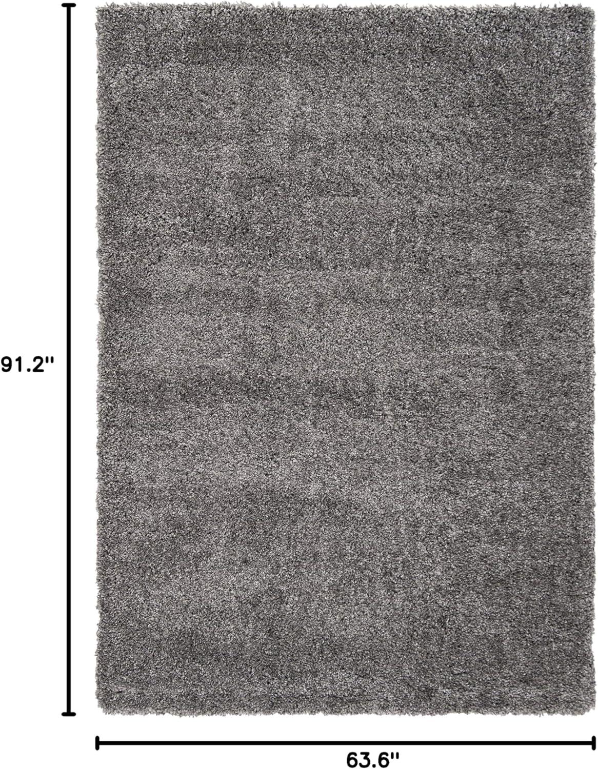 image:imageSAFAVIEH Area Rug 8x10 Fontana Shag Collection Large Grey Solid Pattern NonShedding amp Easy Cleaning Ultra Plush Thick Pile Ideal for Living Room Bedroom Dining Space FNT800FSilver