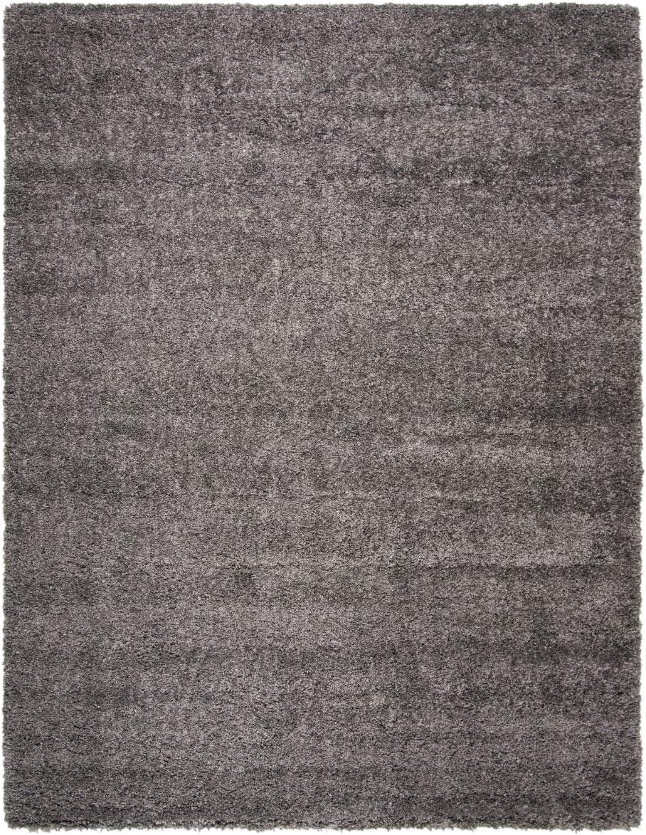 image:imageSAFAVIEH Area Rug 8x10 Fontana Shag Collection Large Grey Solid Pattern NonShedding amp Easy Cleaning Ultra Plush Thick Pile Ideal for Living Room Bedroom Dining Space FNT800FSilver