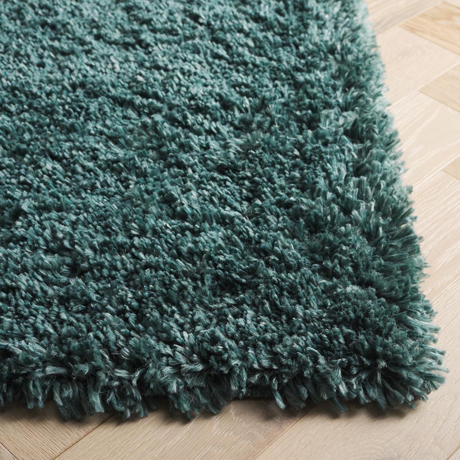 image:imageSAFAVIEH Area Rug 8x10 Fontana Shag Collection Large Grey Solid Pattern NonShedding amp Easy Cleaning Ultra Plush Thick Pile Ideal for Living Room Bedroom Dining Space FNT800FDark Green